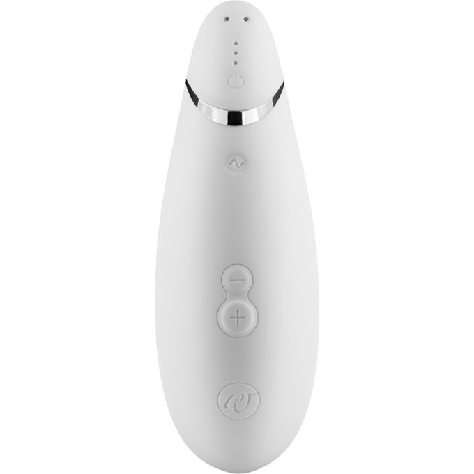 Бесконтактный клиторальный стимулятор WOMANIZER PREMIUM белый/хром WZ09JB0100